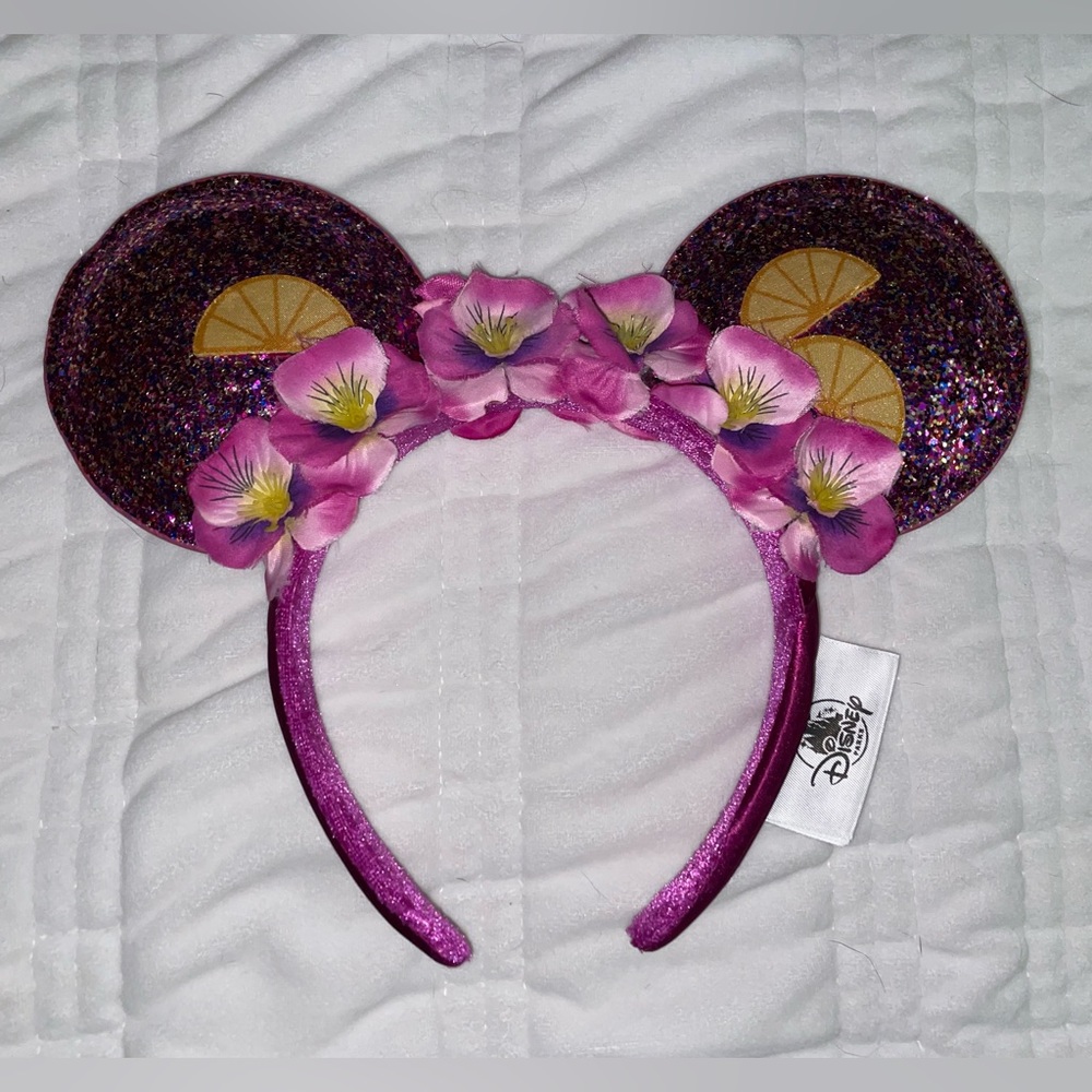 Disney Minnie Ears Violet Lemonade Epcot Flower and Garden Headband